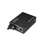 DIGITUS Bidirectional Fast Ethernet Media Converter, singlemode, RJ45 / SC Incl. PSU SC connector, Up to 20km DN-82022