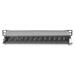 DIGITUS CAT 6A, propojovací panel třídy EA, stíněný, 12 portů, 0,5U, 10 ", černý DN-91612S-SL-EA