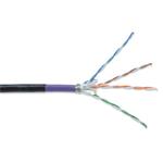 DIGITUS CAT 7 S-FTP PiMF installation cable, raw, AWG 23/1, PE, 1200MHz, Outdoor cable black 1000m drum DK-1741-VH-10-OD