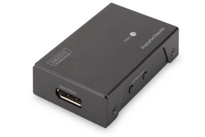 Digitus DisplayPort Repeater up to 20 m (Full HD), up to 13 m (4K Resolution), metal housing, EQ, LED DS-52900