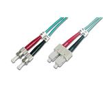 Digitus Fiber Optic Patch Cord, ST to SC Multimode 50/125 µ, Duplex Length 10m, Class OM3 DK-2512-10/3