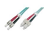Digitus Fiber Optic Patch Cord, ST to SC Multimode 50/125 µ, Duplex Length 1m, Class OM3 DK-2512-01/3
