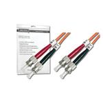 DIGITUS Fiber Optic Patch Cord, ST to ST, Multimode OM2, 50/125 µ, Duplex Length 1m DK-2511-01
