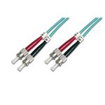 DIGITUS Fiber Optic Patch Cord, ST to ST, Multimode, OM3, 50/125 µ, Duplex Length 10m DK-2511-10/3