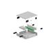 Digitus Fiber Optic Unibox pro montáž na stěnu střední 280 x 320 x 54 mm, šedá (RAL 7035) DN-96800M-2