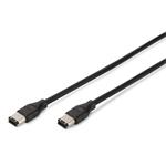 Digitus FireWire 400 connection cable, 6pin M/M, 3.0m, IEEE 1394-2008, bl AK-420101-030-S