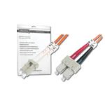 DIGITUS, FO patch kabel LC/SC Multimode 50/125 u, Duplex délka 3m DK-2532-03