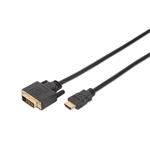 Digitus HDMI adapter cable, type A-DVI(18+1) M/M, 2.0m, Full HD, bl DB-330300-020-S