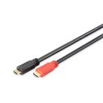 DIGITUS HDMI vysokorychlostní připojovací kabel s Ethernetem a zesilovačem signálu 10,0 m, Ultra HD 24p DB-330118-100-S