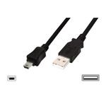 Digitus kábel, USB 2.0, USB A/MiniB(5pin), M/M, 3m