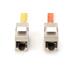 DIGITUS Keystone Cat6A, tieneny STP, tool free, strieborný, 24pack DN-93615-24