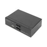 DIGITUS KVM přepínač, 2 porty, dva displeje, 4K, HDMI DS-12870