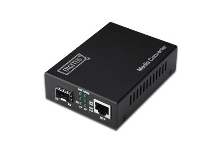 Digitus Media Converter 10/100/1000Base-T to SFP slot + zdroj 80km - bez SFP modulu DN-82130