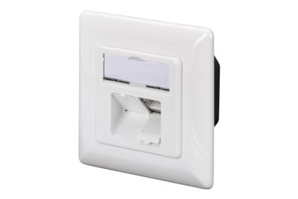 Digitus modulární dvojzásuvka CAT6A,Class EA, stíněná, pod omítku, bílá, LSA DN-9007-1