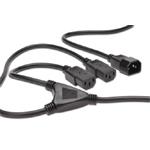 Digitus Napájecí kabel Rozbočovací, C14 - C13 2x, M / F, 1,7m, H05VV-F3G 1.0qmm / 0.75qmm, bl AK-440400-017-S