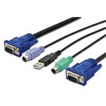 Digitus Octopus LCD KVM Cable, VGA, 2xPS/2, 1xUSB 1,8 m DS-19231