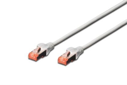 Digitus Patch Cable, S-FTP, CAT 6, AWG 27/7, LSOH, Měď, šedý 10 m DK-1644-100