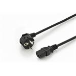 Digitus Power Cord, CEE 7/7 (Typ-F) 90o angled - C13 M/F, 1.8m, H05VV-F3G 0.75qmm, VDE, bl DB-440109-018-S