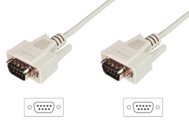 Digitus Připojovací kabel datového přenosu, D-Sub9 M / M, 2,0 m, sériový, lisovaný, be AK-610107-020-E