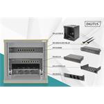 Digitus Síťová sada 10", včetně skříně 6U, černé police, PDU, 8portového přepínače, patch panelu CAT 6 DN-10-SET-1-B