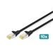 Digitus Síťová sada 10", včetně skříně 9U, černé police, PDU, 8portového přepínače, patch panelu CAT 6 DN-10-SET-2-B