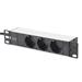 Digitus Síťová sada 10", včetně skříně 9U, černé police, PDU, 8portového přepínače, patch panelu CAT 6 DN-10-SET-2-B