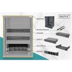 Digitus Síťová sada 10", včetně skříně 9U, černé police, PDU, 8portového přepínače, patch panelu CAT 6 DN-10-SET-2-B