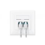 Digitus Síťová zásuvka CAT 6A Class, stíněná 2x RJ45, LSA, čistě bílá, zapuštěná montáž, 8 směr DN-9010/8-2