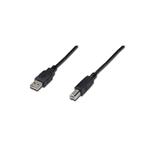 Digitus USB 2.0 connection cable, type A - B M/M, 1.0m, USB 2.0 conform, bl