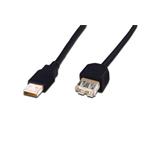 Digitus USB 2.0 extension cable, type A M/F, 3.0m, USB 2.0 conform, bl