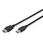 Digitus USB 3.0 extension cable, type A M/F, 1.8m, USB 3.0 conform, bl AK-300203-018-S