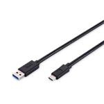 Digitus USB 3.1 Type-C připojovací kabel, typ C na A, M / M, 1,8 m, Super Speed, UL, bl AK-300136-018-S