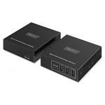 DIGITUS USB 3.2 Gen1 CAT Extender, 5 Gbps, 4 porty: 3x USB-A / 1x USB-C, 100m DA-73121
