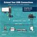 DIGITUS USB 3.2 Gen1 Fiber Extender, 5 Gbps, 4 porty: 3x USB-A / 1x USB-C, 300m DA-73122