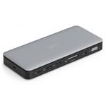Digitus USB-C dokovací stanice, 11 portů: 2× HDMI, 1× DisplayPort, 2× USB-A, 1× USB-C, 1× RJ45, 1× DC, 1× audio DA-70917