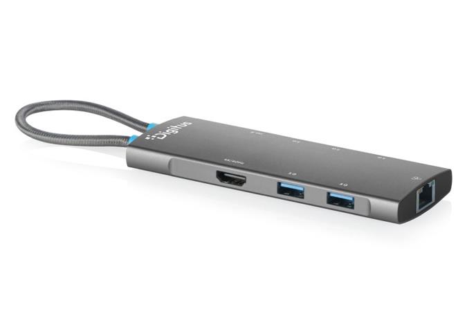 Digitus USB-C dokovací stanice, 8 portů: 1x HDMI, 5x USB 3.2 Gen 1, 1x RJ45, 1x PD DA-70921