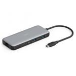 Digitus USB-C dokovací stanice, 8 portů: 2× HDMI, 3× USB 3.0, 1× RJ45, 1× SD, 1× MicroSD, 1× USB-C PD DA-70915