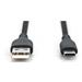 Digitus USB-C Silicone charging cable, USB-A - USB-C 2m, USB 2.0, 60W, black AK-300340-020-S