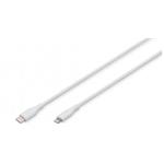 Digitus USB-C Silicone charging cable, USB-A - USB-C 2m, USB 2.0, 60W, black AK-600110-020-W