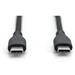 Digitus USB-C Silicone charging cable, USB-C - USB-C 1m, USB 2.0, 60W, black AK-300341-010-S