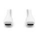 Digitus USB-C Silicone charging cable, USB-C - USB-C 1m, USB 2.0, 60W, white AK-300341-010-W
