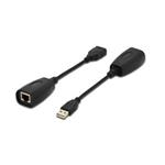 DIGITUS USB Extender, USB 1.1, prez Cat 5, 5e nebo Cat 6 UTP kabel, až 45 m / 150 ft DA-70139-2