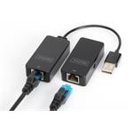DIGITUS USB Extender, USB 2.0, for use with Cat5/5e/6 (UTP, STP or SFT) cable up to 50 m / 164 feetUSB Extender DA-70141