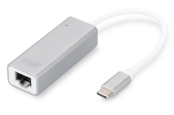 Digitus USB Typ C 3.0 Gigabit Ethernet Adapter, 10/100/1000 Mbps Chipset: RTL8153 DN-3024