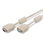 Digitus VGA Monitor extension cable, HD15 M/F, 20.0m, 3Coax/7C, 2xferrite, be AK-310203-200-E