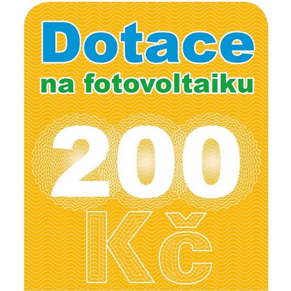 Dotace na fotovoltaiku v hodnotě 200 Kč DAROEM0007