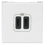 Double USB Type-C + Type-C charging sockets Mosaic 077590