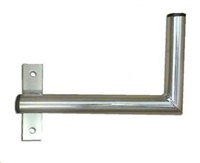 Držák antény na zeď u okna s pásem, levé uchycení, galvanický zinek, délka 25cm, průměr 3,2cm K25O32L