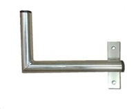 Držák antény na zeď u okna s pásem, pravé uchycení, galvanický zinek, délka 25cm, průměr 3,2cm K25O32P