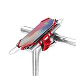 Držiak mobilu a powerbanky Bone Bike Tie 3 Pro Pack, na bycikel, nastaviteľná veľkosť, červený, 4-6 BK18121-R